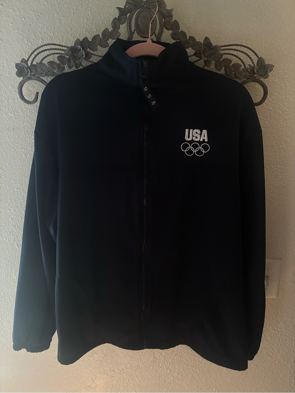 US Olympic Committee Full Zip Front Knit Jacket